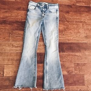 ZARA light wash vintage style bell bottoms